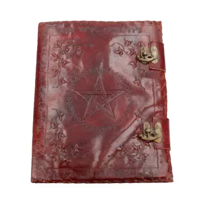 Figurine leather diary big emboss penta 2 lock